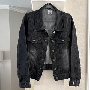 Black Cropped Denim Jacket
